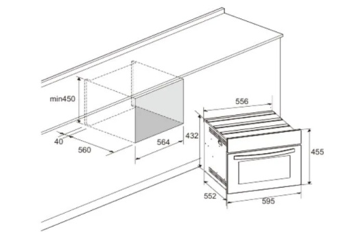 Духовой шкаф с свч MEFERI MEO607BK MICROWAVE