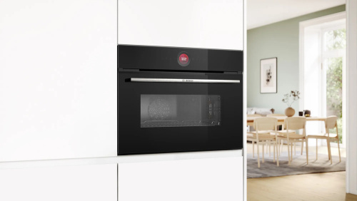 Встраиваемый компактный духовой шкаф с свч BOSCH CMG7241B1