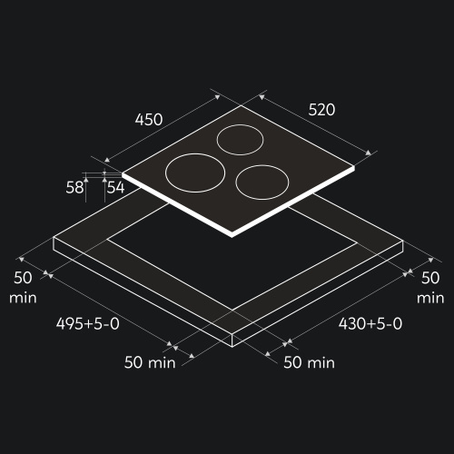 Индукционная варочная панель OASIS P-ENG