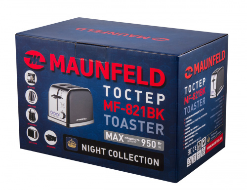 Тостер MAUNFELD MF-821BK