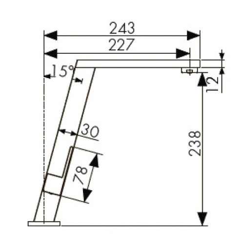 Смеситель KAISER Vico серебро (ВИТРИНА)