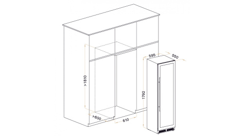 Винный шкаф MEYVEL MV98-KST3 (Slim)