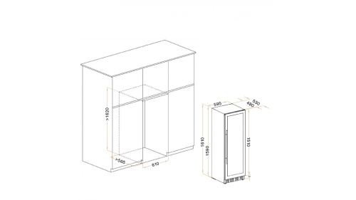 Винный шкаф MEYVEL MV95-KST2 (Slim)