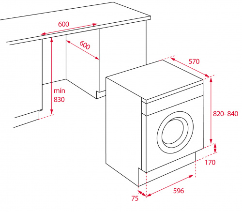 Встраиваемая стиральная машина TEKA LI5 1080