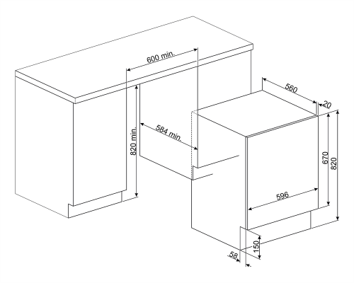 Встраиваемая стиральная машина с сушкой SMEG LSIA127