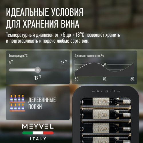 Винный шкаф MEYVEL MV22-KBF1