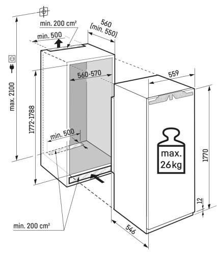 Встраиваемая холодильная камера LIEBHERR IRBci 5150-22 001
